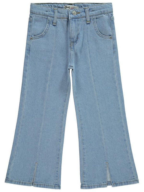 Civil Girls Yırtmaçlı 10-13 Yaş Pantolon - Mavi