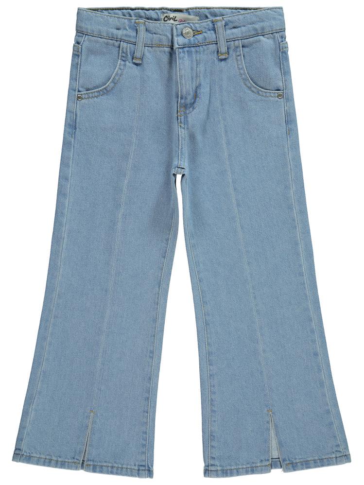 Civil Girls Yırtmaçlı 10-13 Yaş Pantolon - Mavi