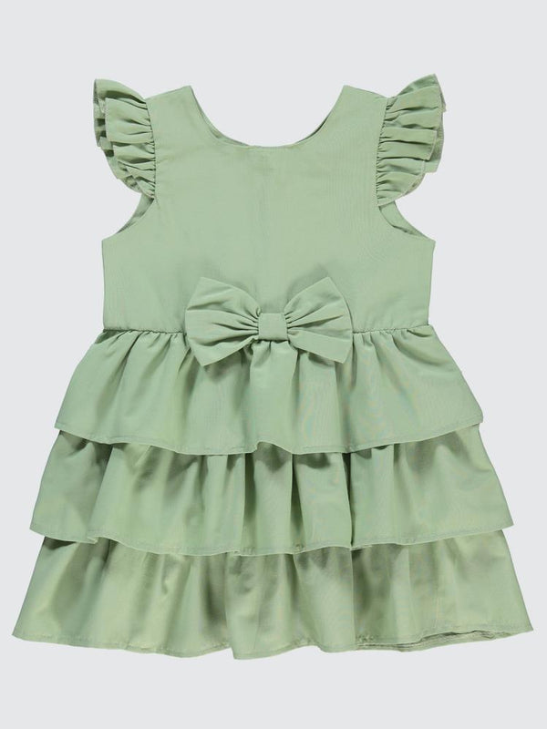 Civil Girls Fiyonklu 2-5 Yaş Elbise - Yeşil