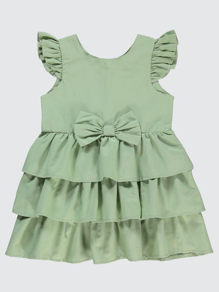 Civil Girls Fiyonklu 2-5 Yaş Elbise - Yeşil