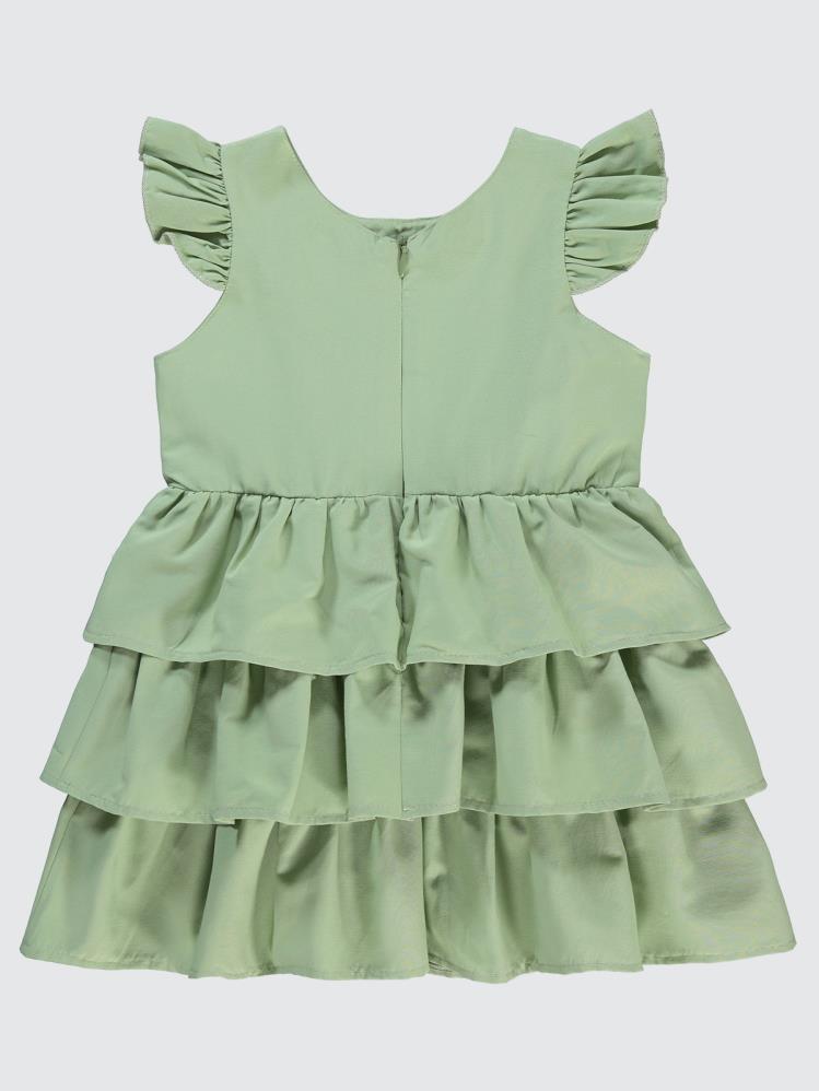 Civil Girls Fiyonklu 2-5 Yaş Elbise - Yeşil