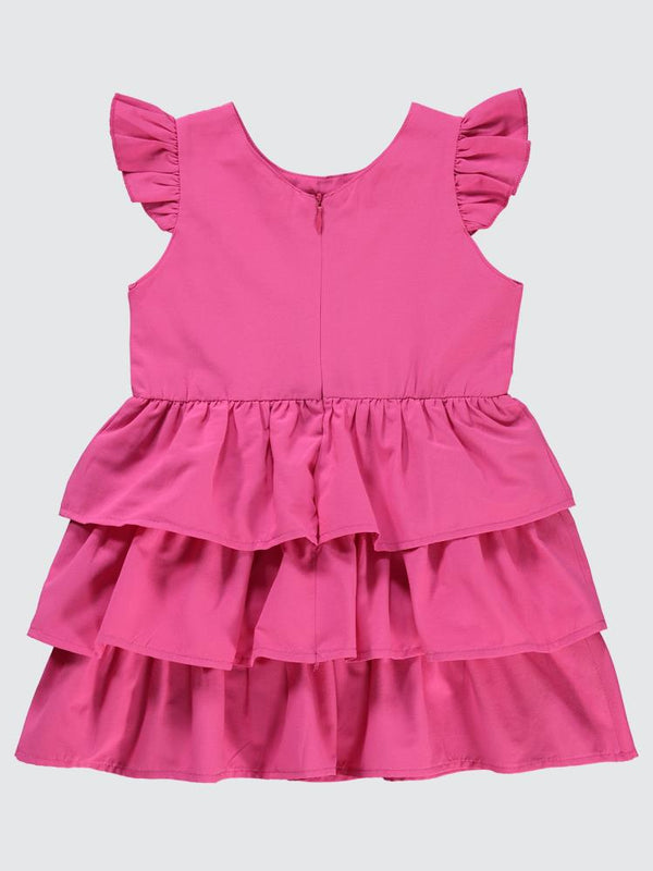 Civil Girls Fiyonklu 2-5 Yaş Elbise - Fusya