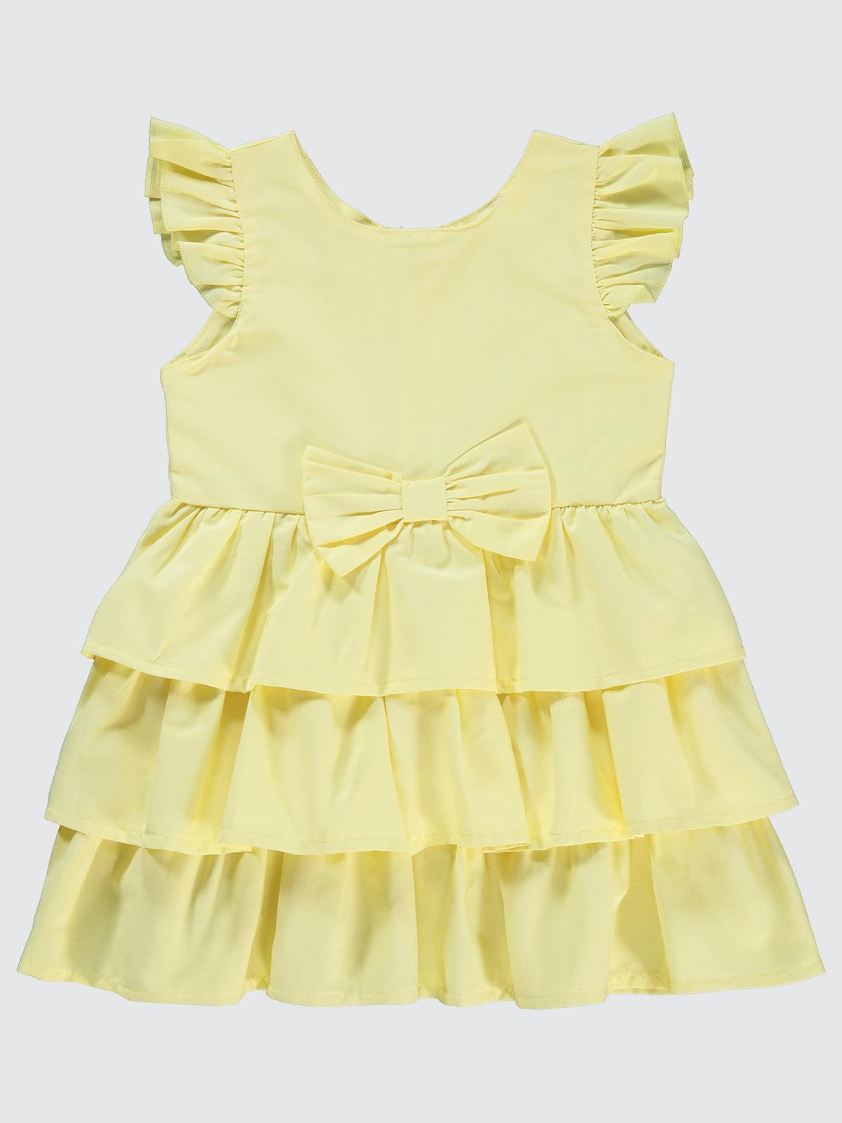 Civil Girls Fiyonklu 2-5 Yaş Elbise - Sarı