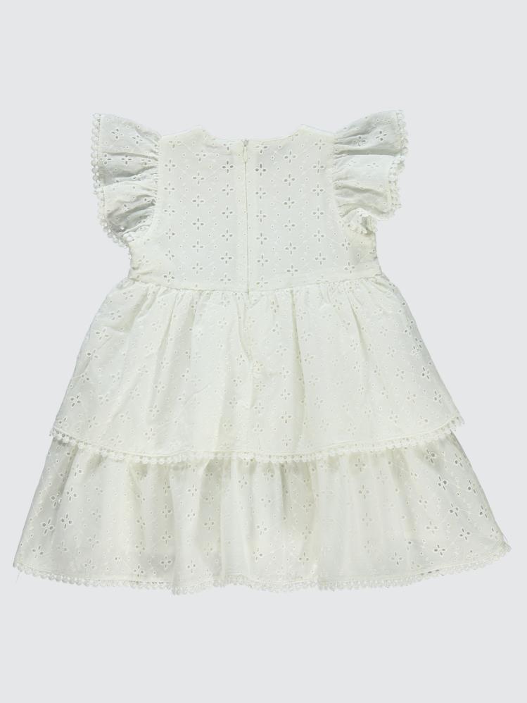 Civil Girls Dantel 2-5 Yaş Elbise - Ekru