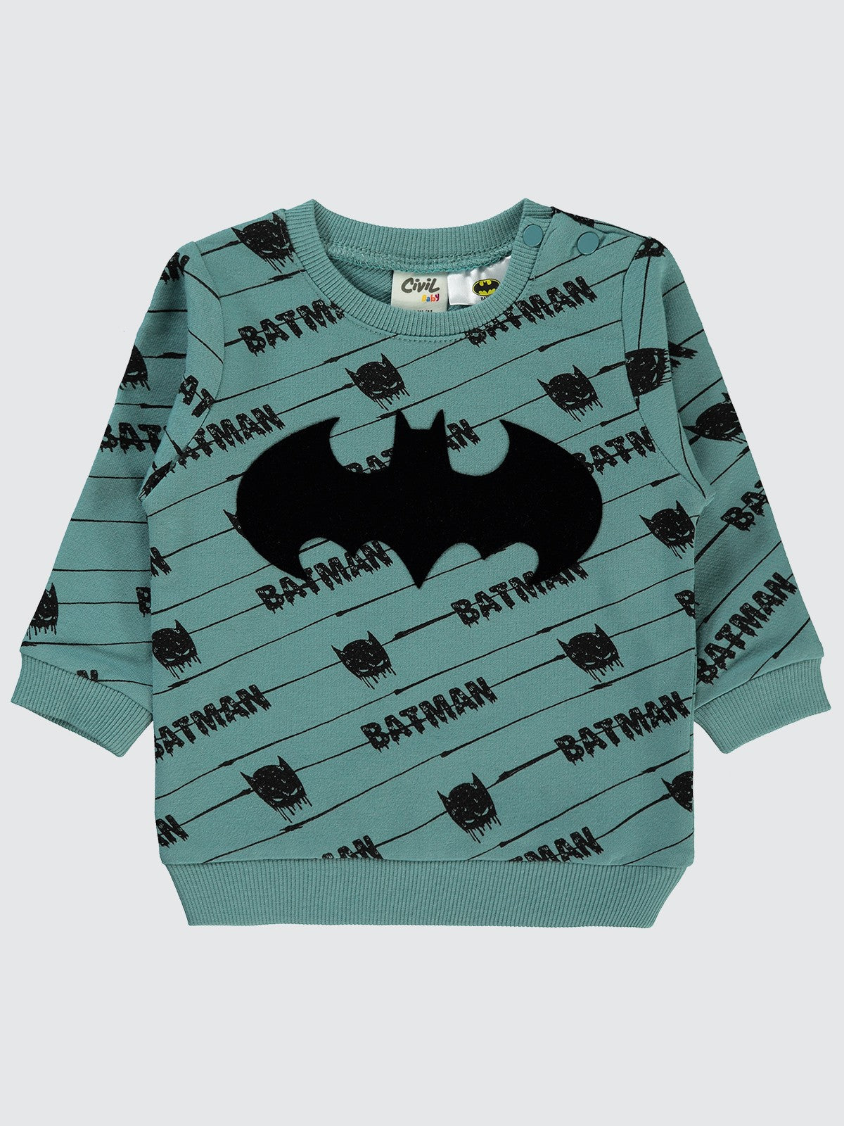 Batman Erkek Bebek Sweatshirt 6-18 Ay  - Bej
