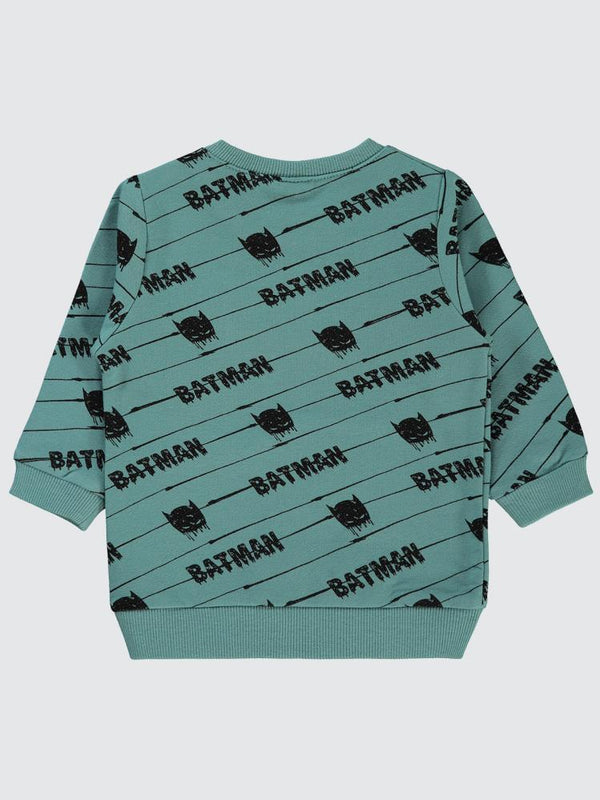 Batman Erkek Bebek Sweatshirt 6-18 Ay  - Yeşil