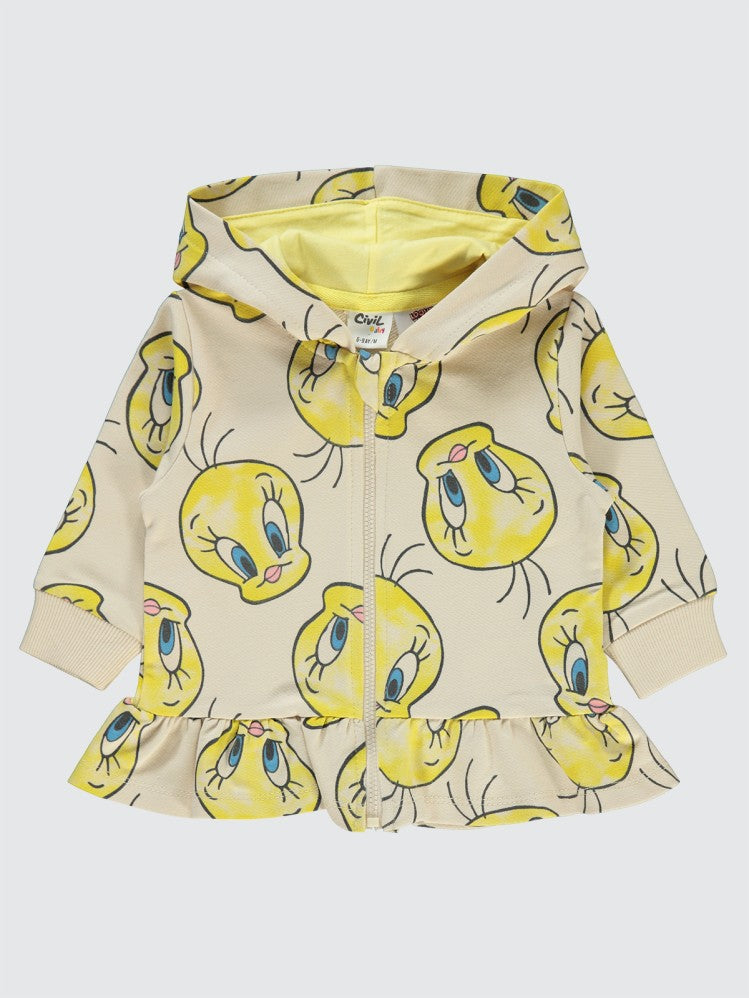 Civil Baby Tweety 6-18 Ay Hırka - Gri