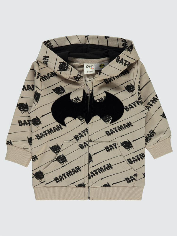 Civil Baby Batman 6-18 Ay Hırka - Bej