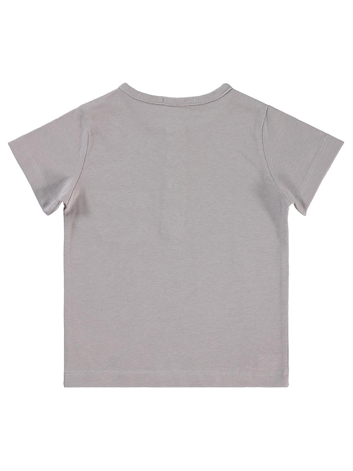 Civil Boys Yarım Patlı Yazı Baskılı 2-5 Yaş Tişört - Gri