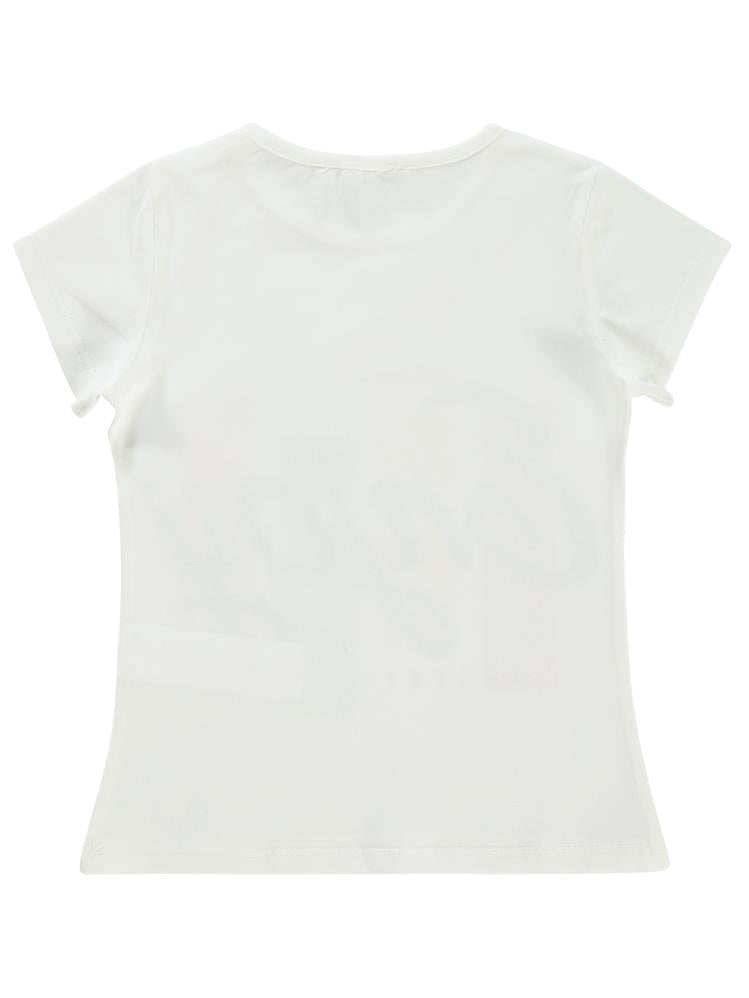 Civil Girls Enjoy Baskılı 2-5 Yaş Tişört - Ekru