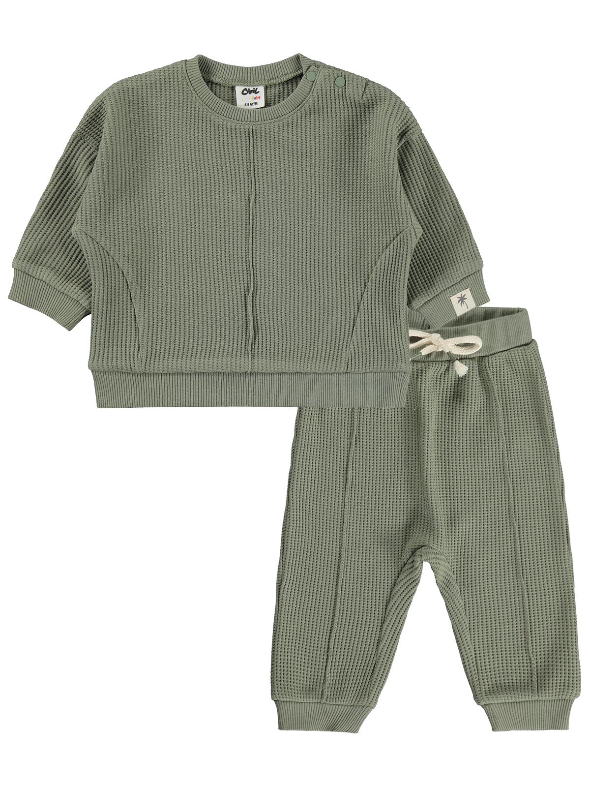 Civil Baby Etiketli 6-18 Ay Takım - Haki