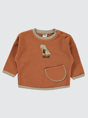 Civil Baby Hello Dinazor 6-18 Ay Sweatshirt - Turuncu