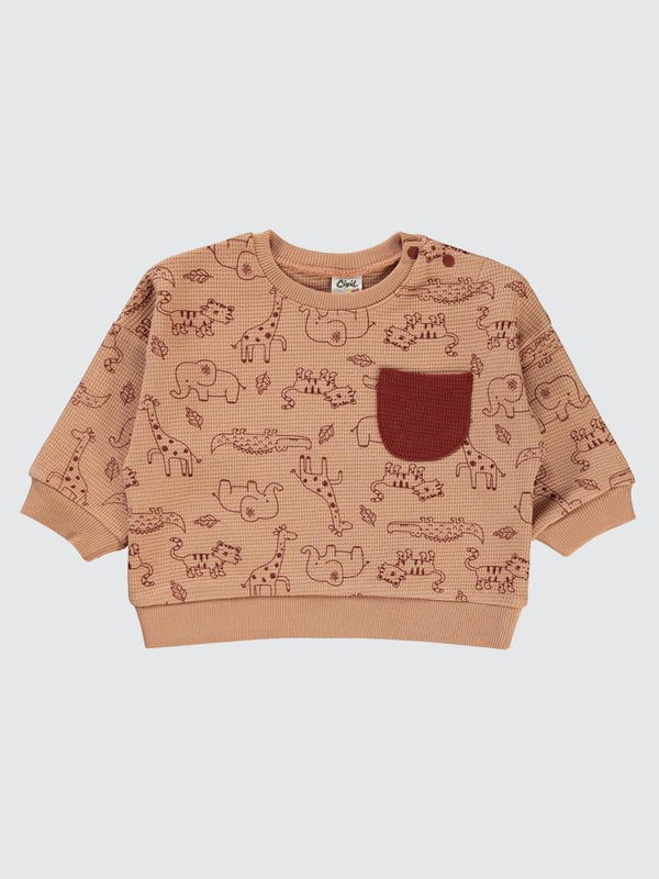Civil Baby Funny Safari 6-18 Ay Sweatshirt - Kahverengi