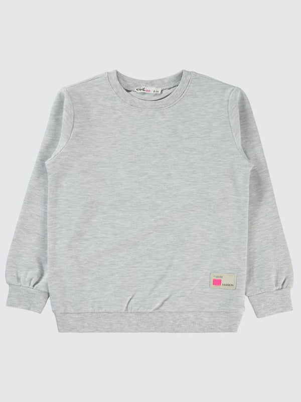 Civil Girls Basic 10-13 Yaş Sweatshirt - Ekru