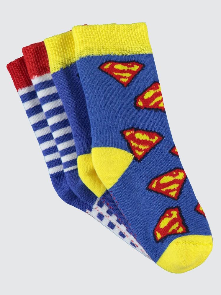 Superman Havlu 2'li 2-12 Yaş Erkek Soket Çorap