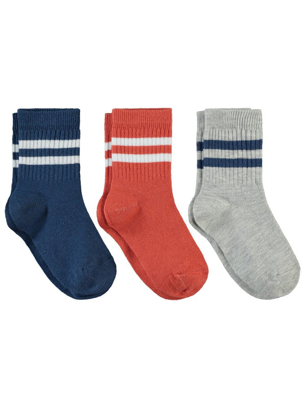 Civil Boys Basic Çizgili 3'lü 2-12 Yaş Erkek Soket Çorap