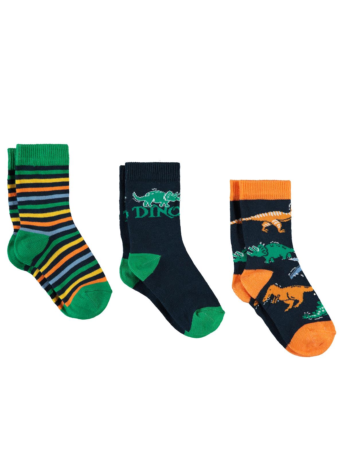 Civil Boys Dinazor 3'lü 2-12 Yaş Erkek Soket Çorap