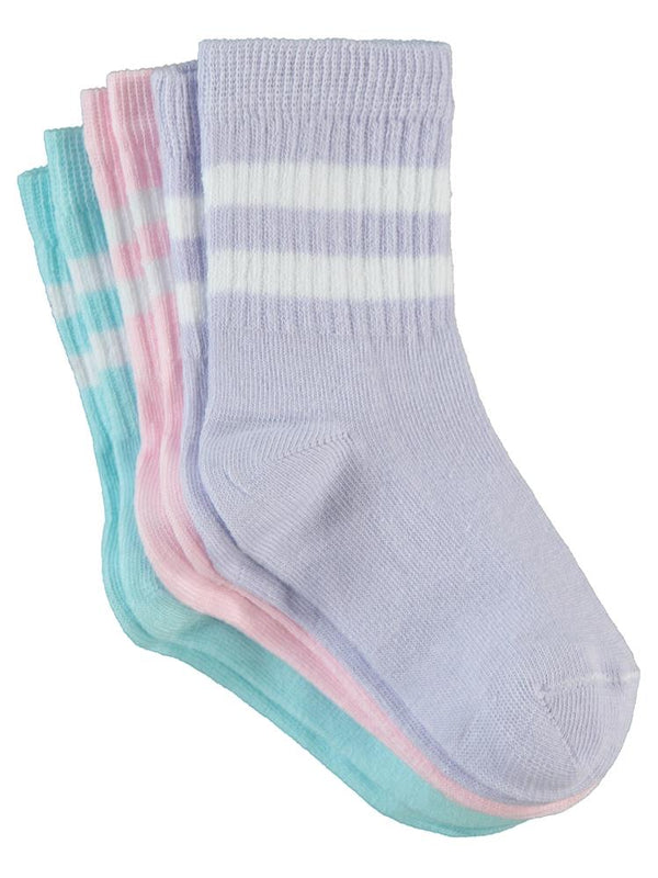 Civil Girls Düz Basic Çizgili 3'lü 2-12 Yaş Kız Soket Çorap