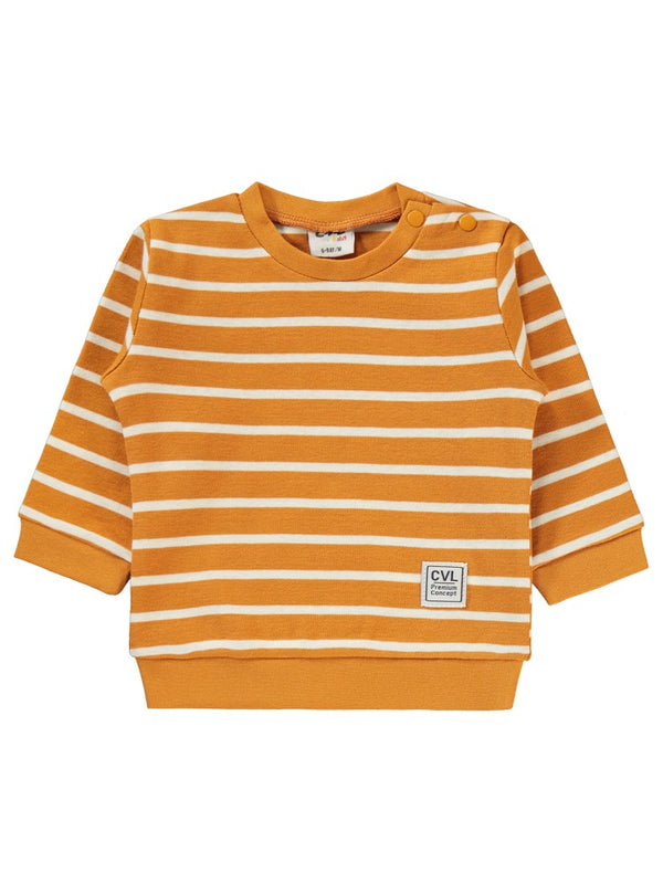 Civil Baby Çizgili 6-18 Ay Takım - Hardal