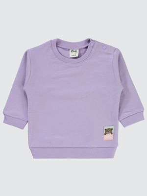 Civil Baby Basic Arma Etiketli 6-18 Ay Sweatshirt - Lila