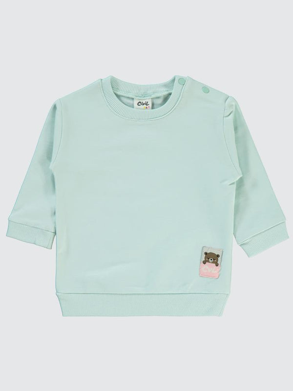 Civil Baby Basic Arma Etiketli 6-18 Ay Sweatshirt - Yeşil
