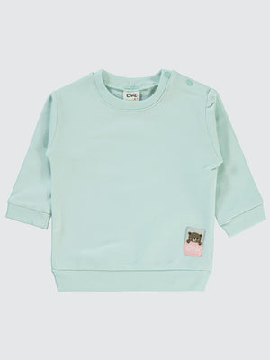 Civil Baby Basic Arma Etiketli 6-18 Ay Sweatshirt - Yeşil