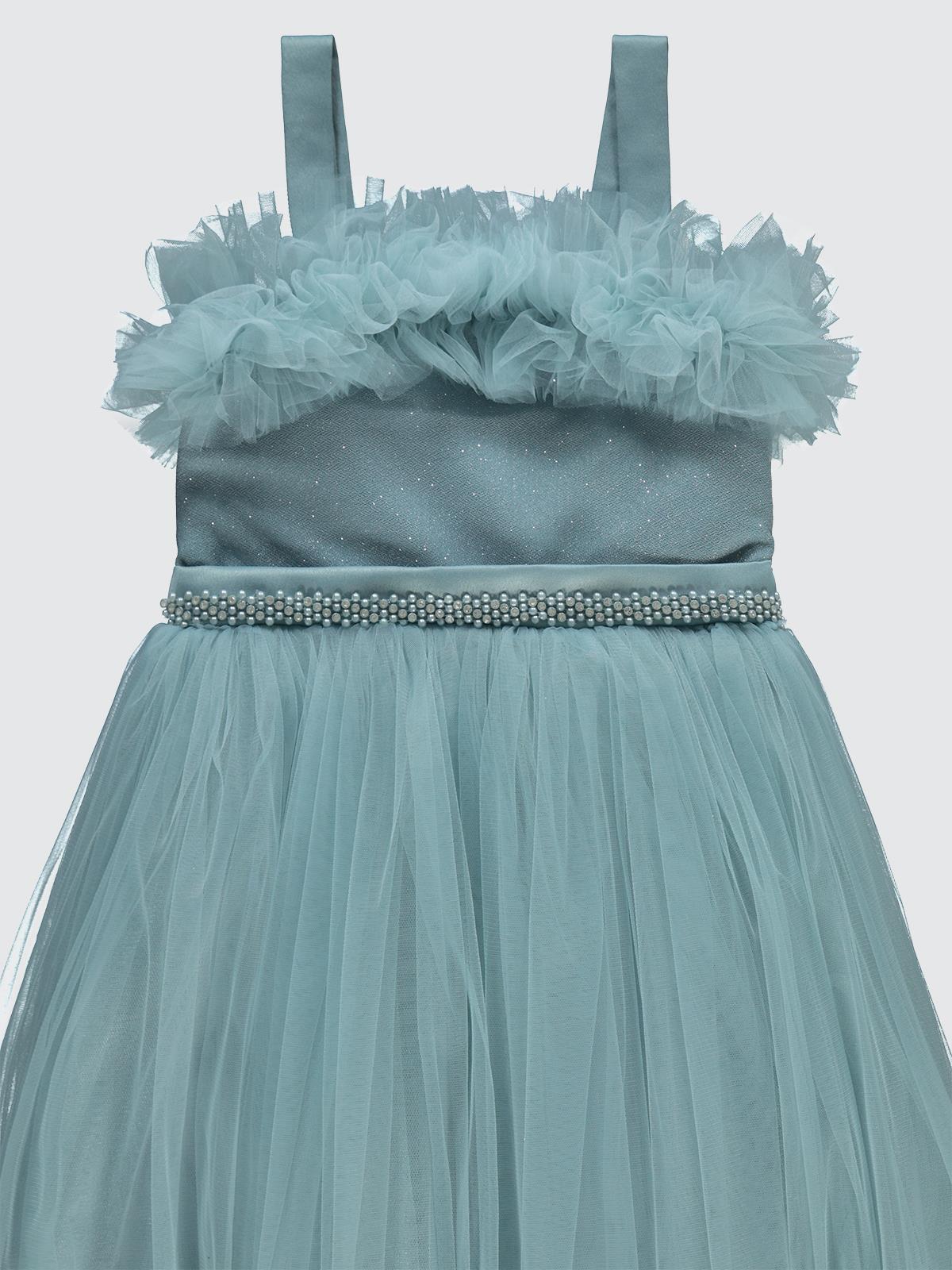 Civil Girls Omuz Askılı 6-9 Yaş Abiye - Mavi