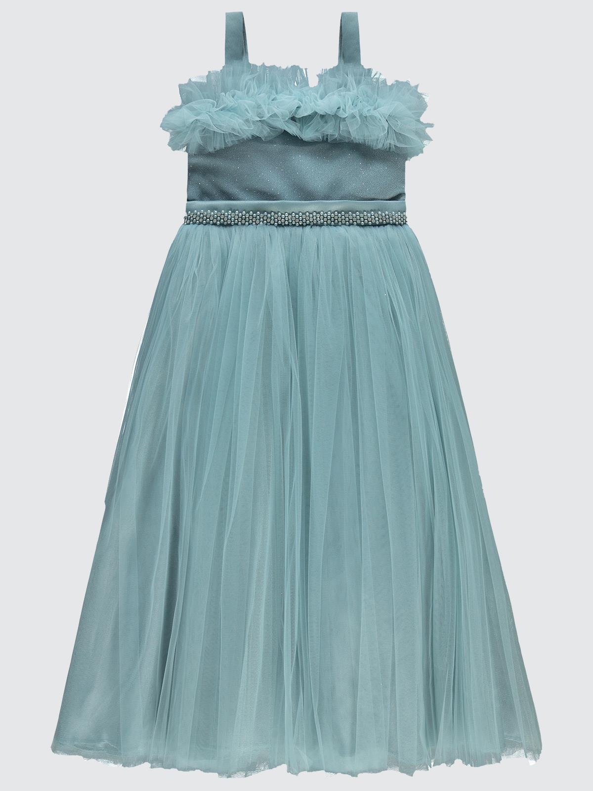 Civil Girls Omuz Askılı 6-9 Yaş Abiye - Mavi