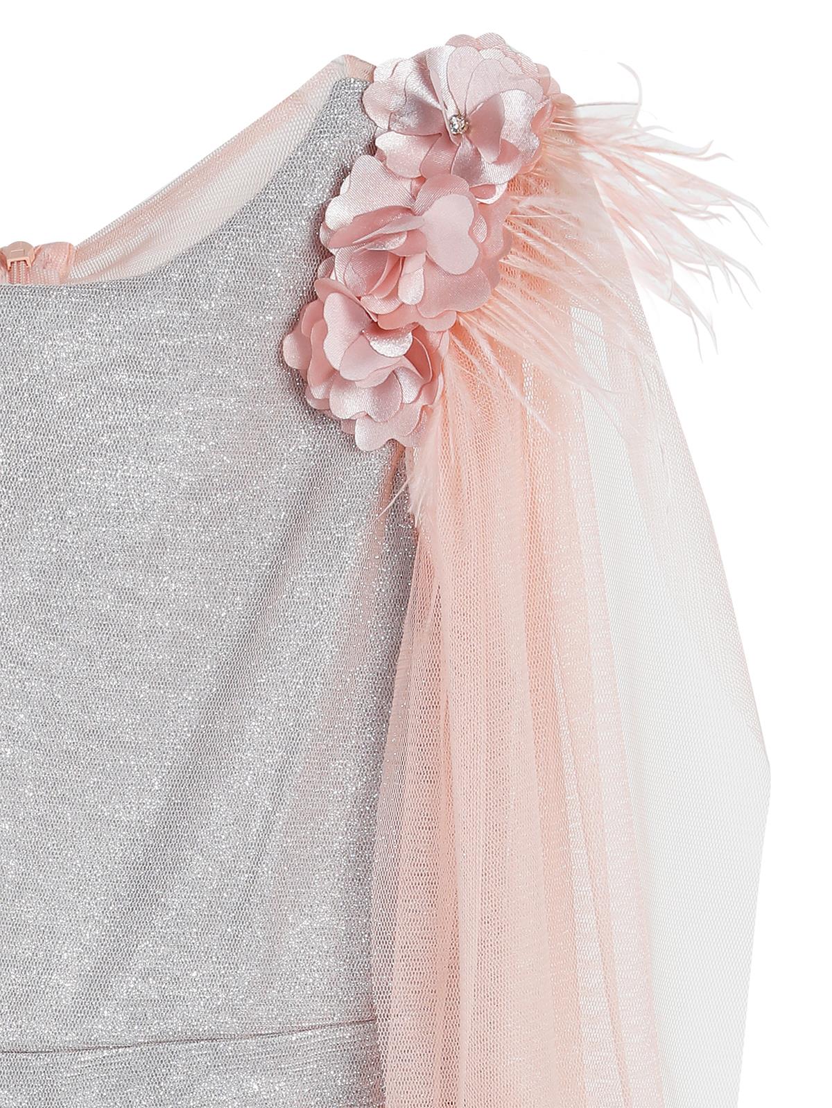 Civil Girls Şal Kollu 6-14 Yaş Abiye - Pudra