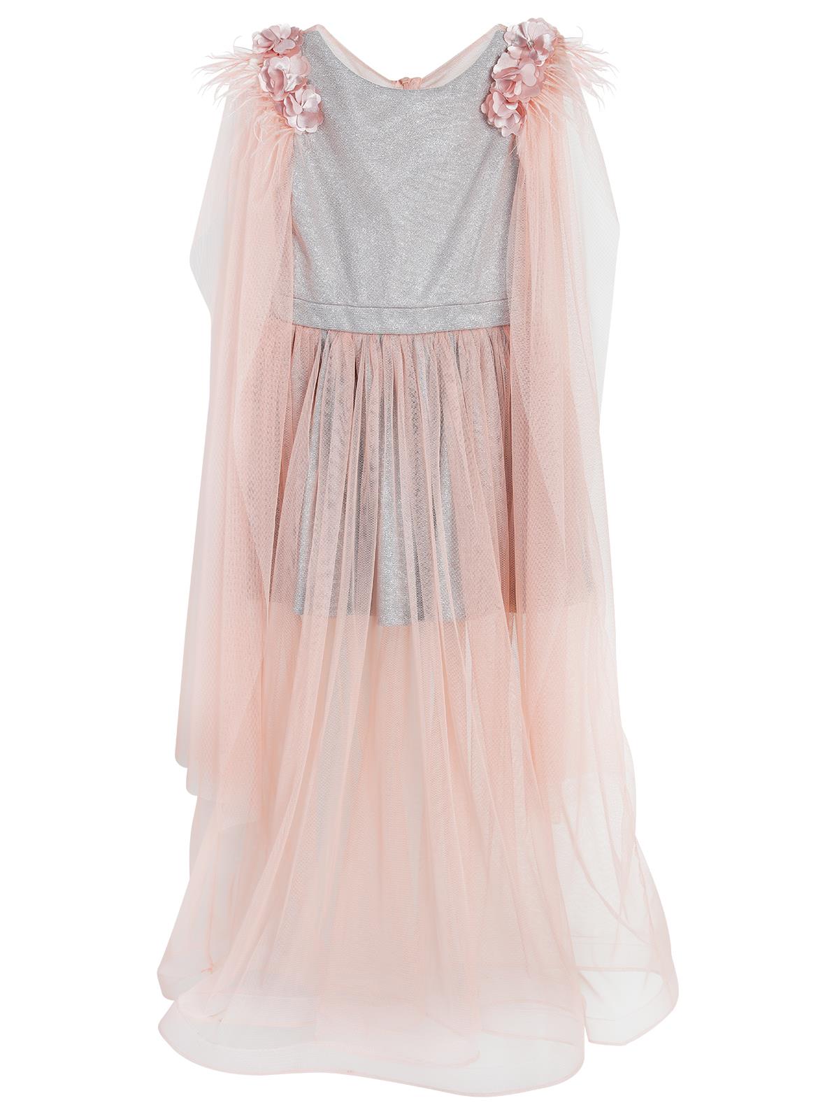 Civil Girls Şal Kollu 6-14 Yaş Abiye - Pudra