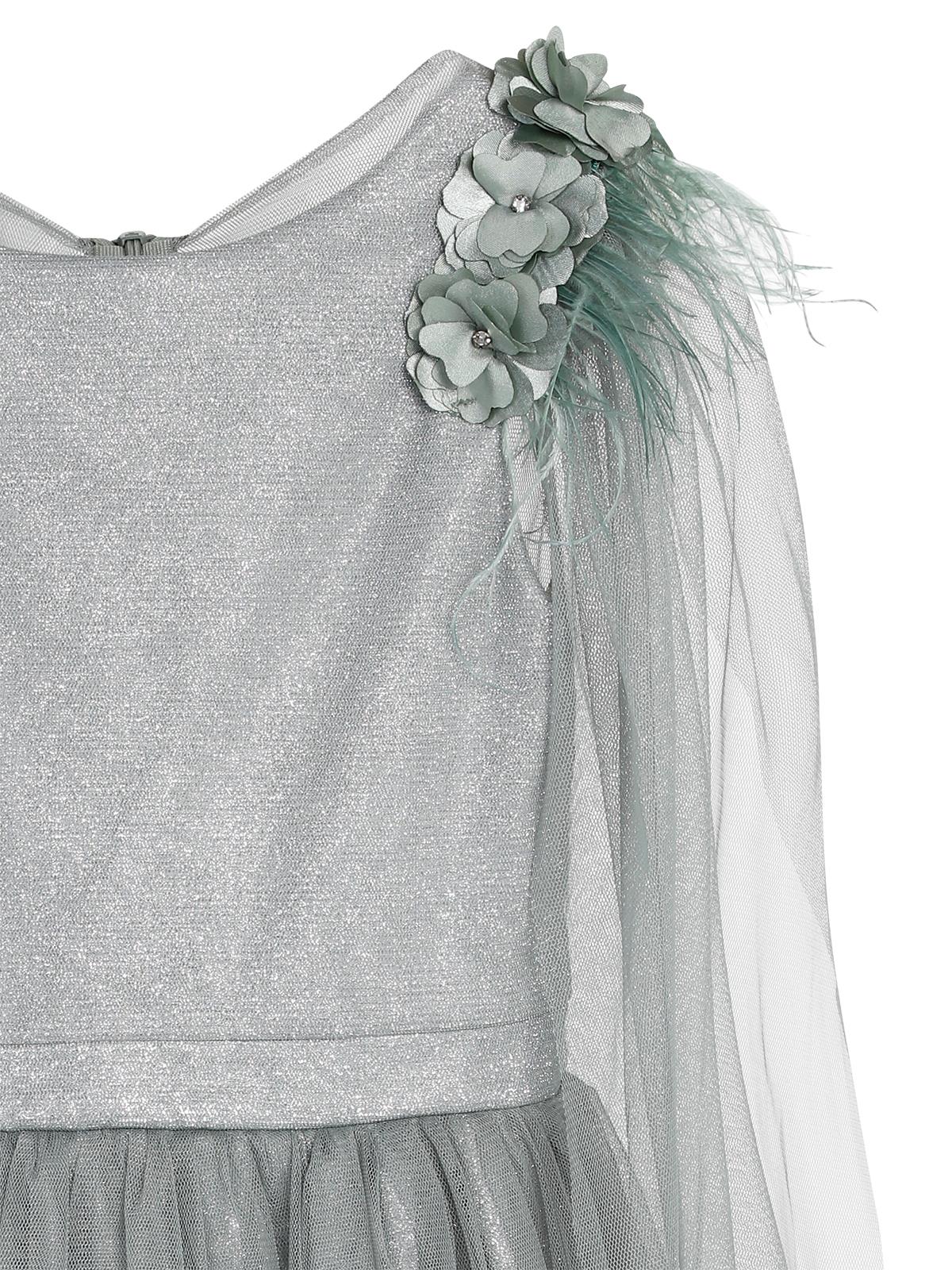 Civil Girls Şal Kollu 6-14 Yaş Abiye - Yeşil