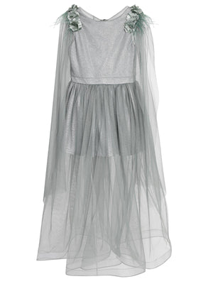 Civil Girls Şal Kollu 6-14 Yaş Abiye - Yeşil