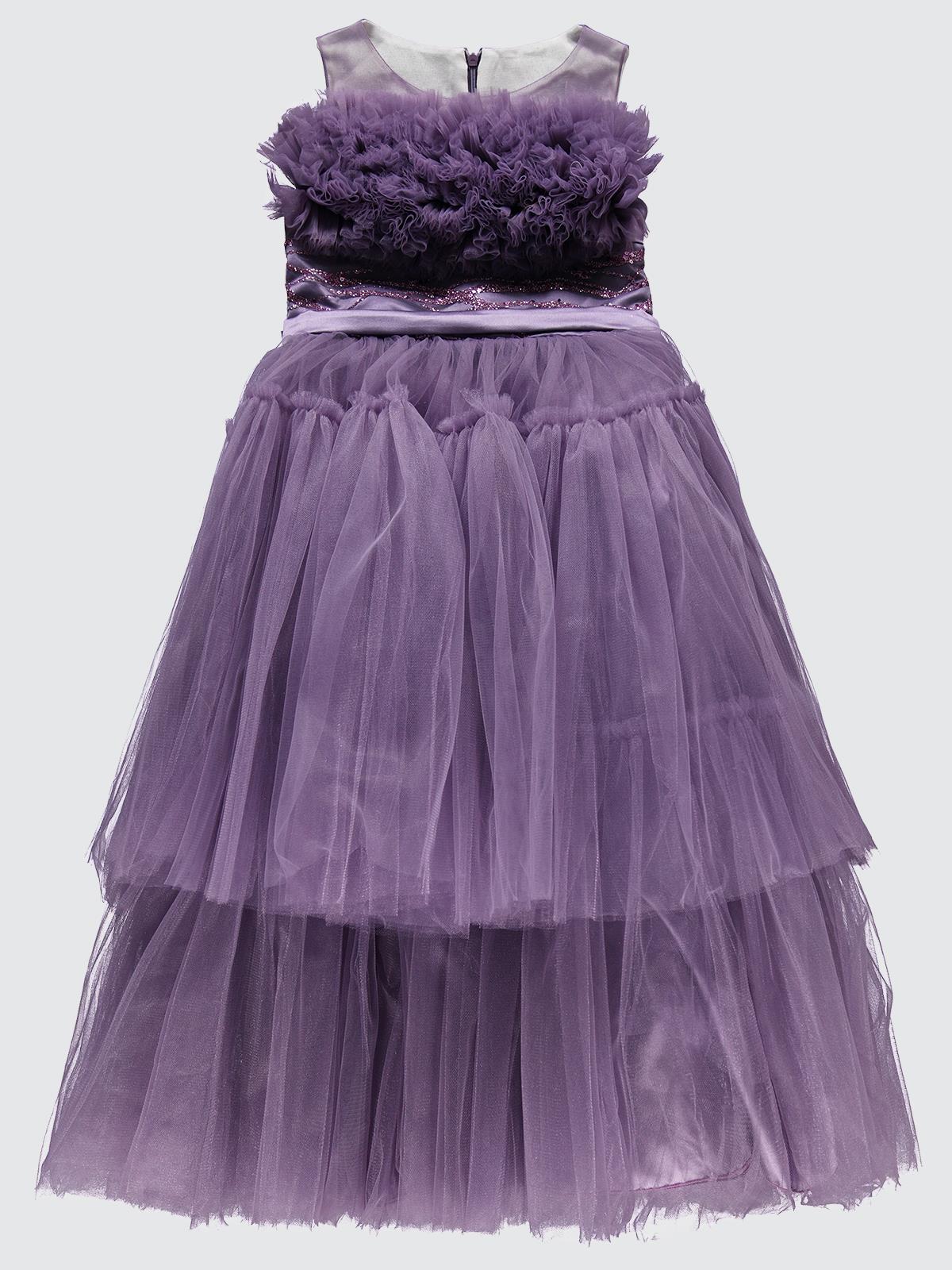 Civil Girls Robası Büzgülü 6-14 Yaş Abiye - Lila