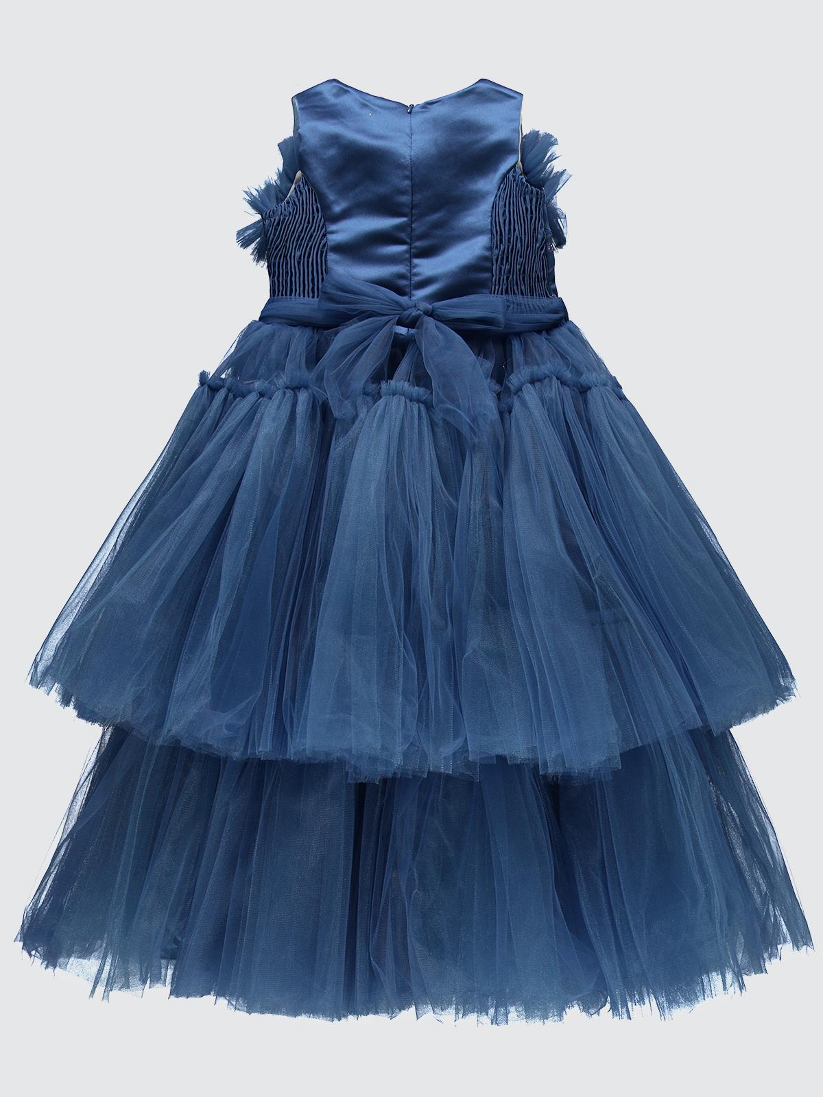 Civil Girls Robası Büzgülü 6-14 Yaş Abiye - Mavi