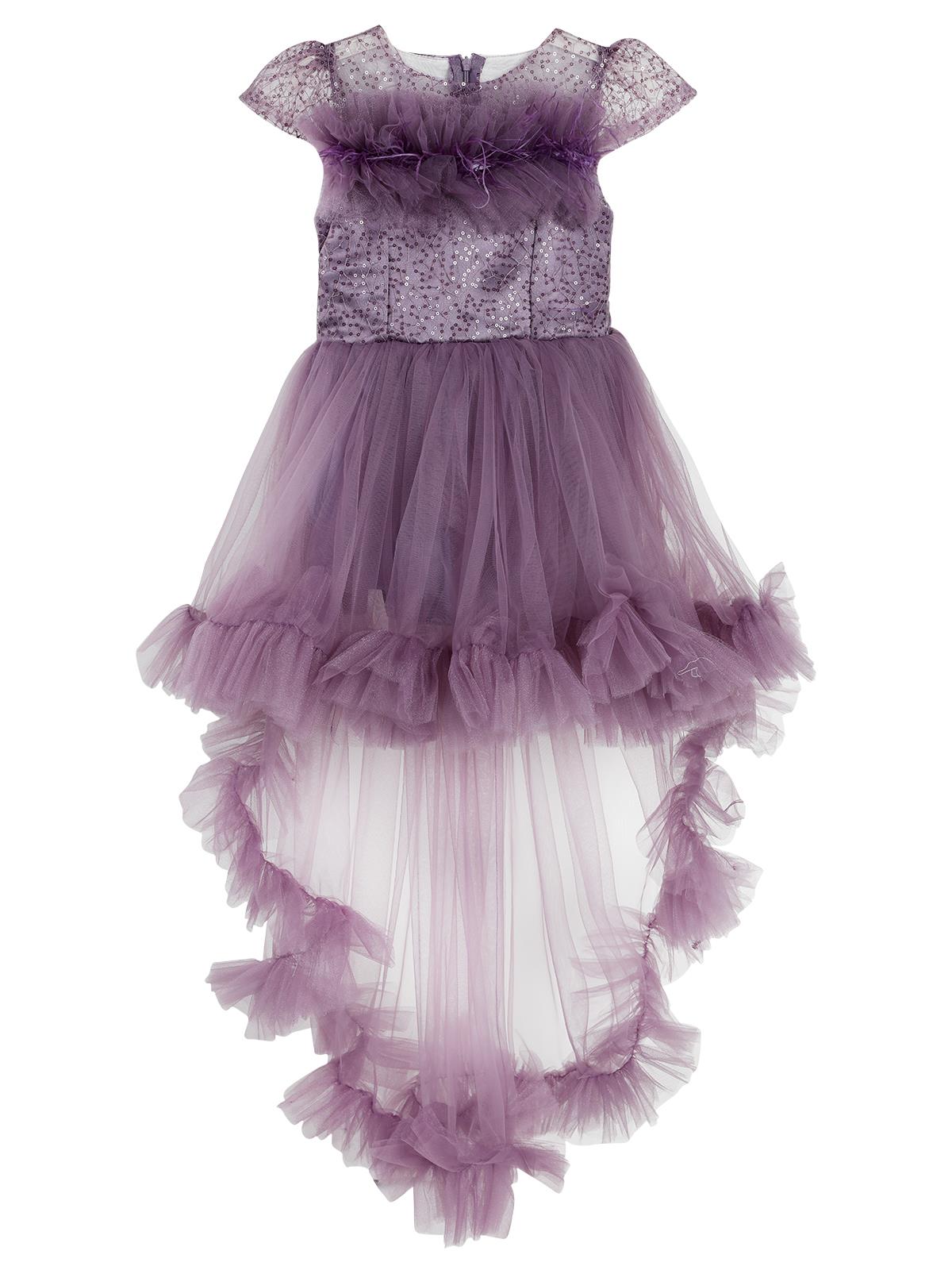 Civil Girls Robası Tüylü Kuyruklu 6-14 Yaş Abiye - Lila