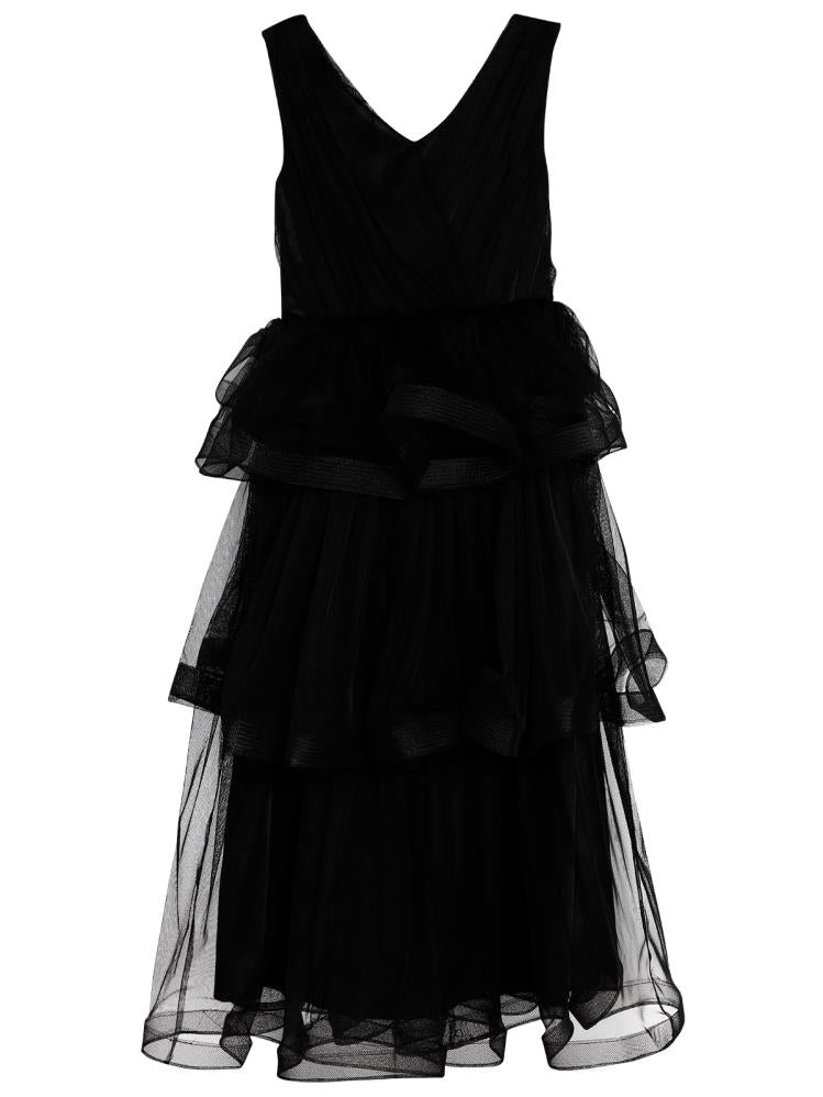 Civil Girls Verev Robalı 6-14 Yaş Abiye - Siyah