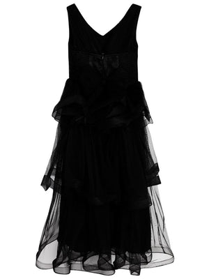 Civil Girls Verev Robalı 6-14 Yaş Abiye - Siyah