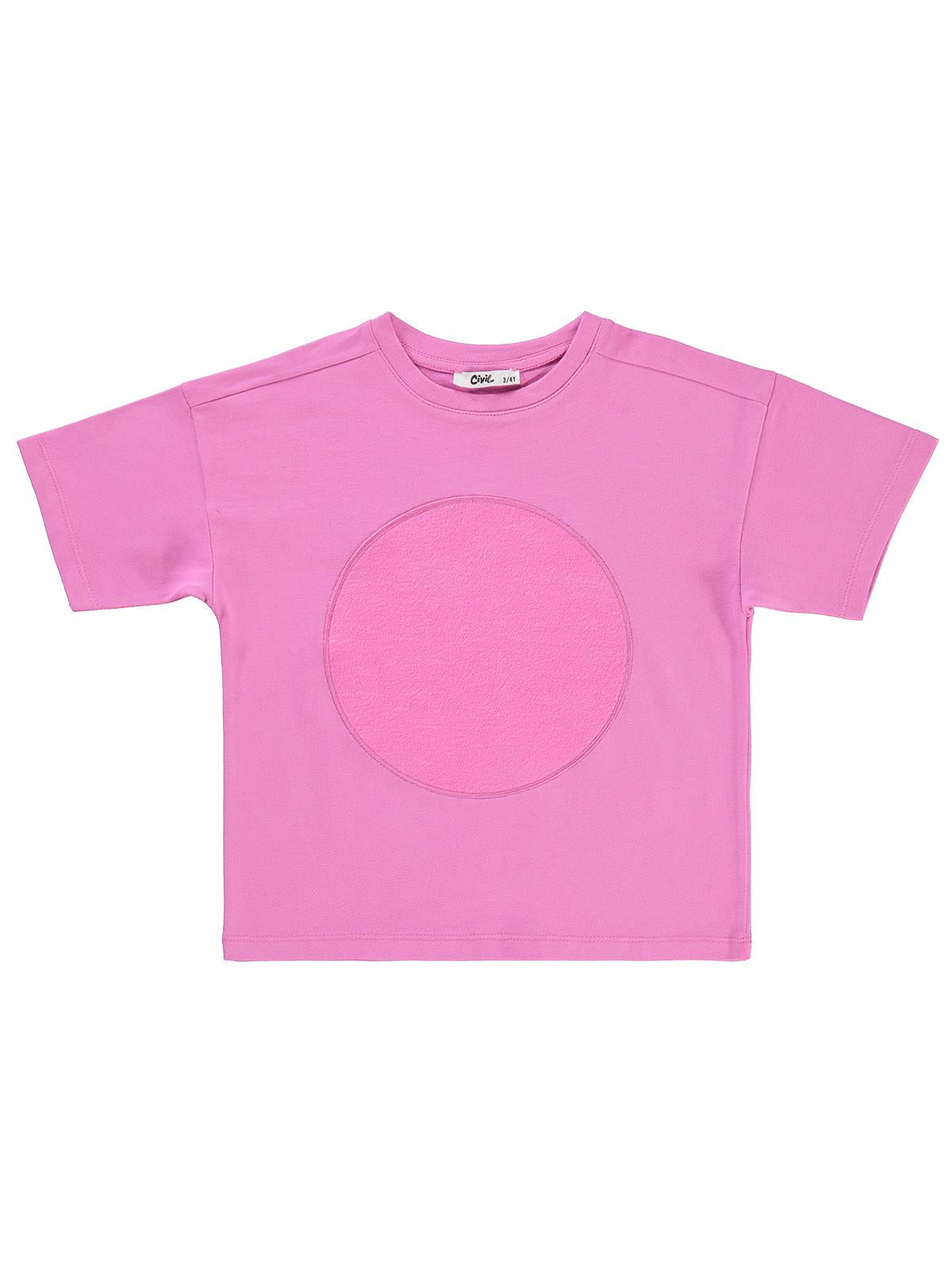 Civil Düz 3-9 Yaş Tişört - Pembe