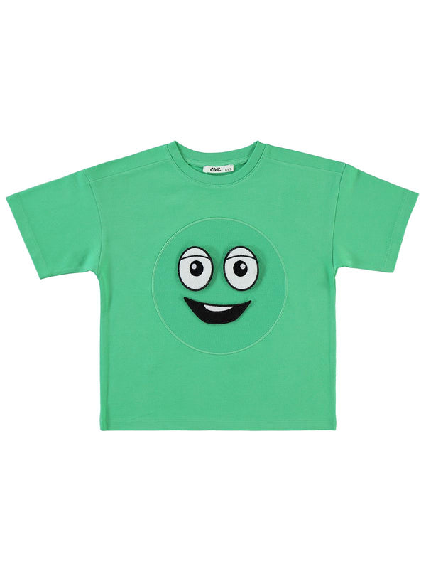 Civil Düz 3-9 Yaş Tişört - Yeşil
