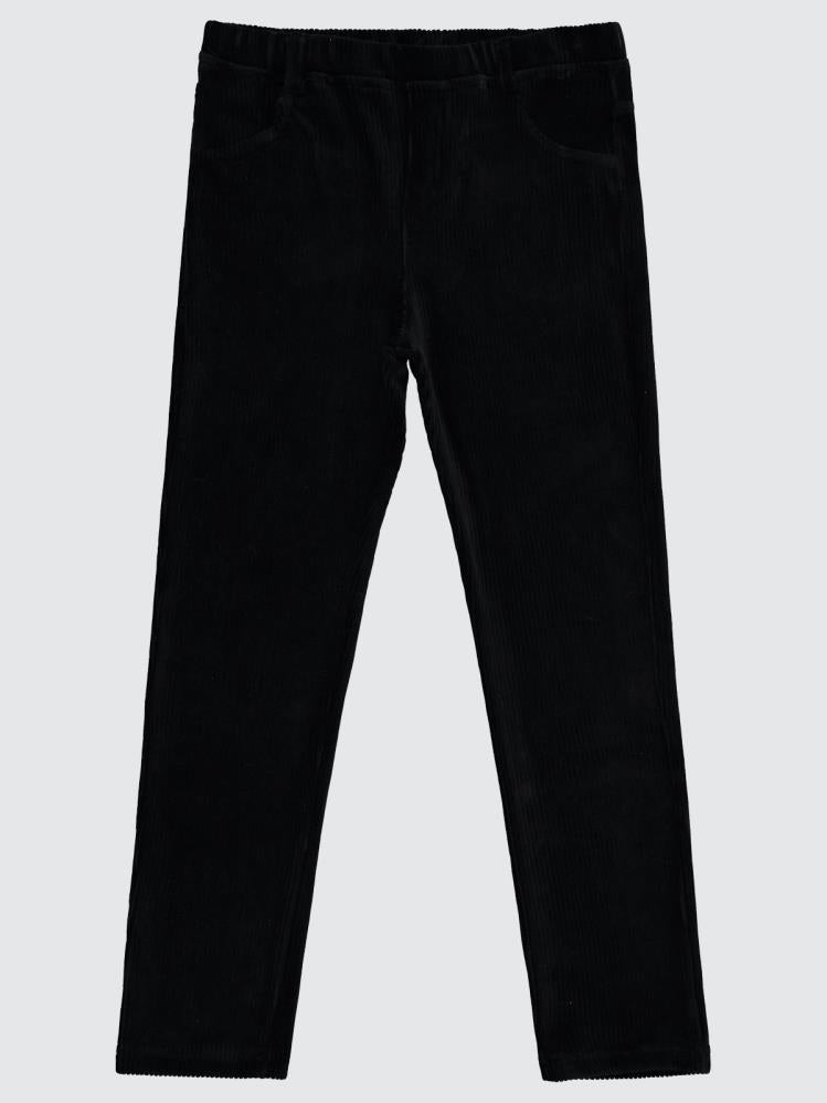 Civil Girls Kadife 10-13 Yaş Tayt - Siyah