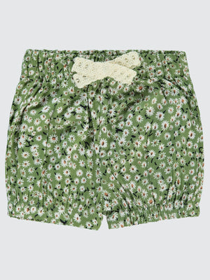 Civil Baby Çiçek Empirmeli 6-18 Ay Şort - Haki