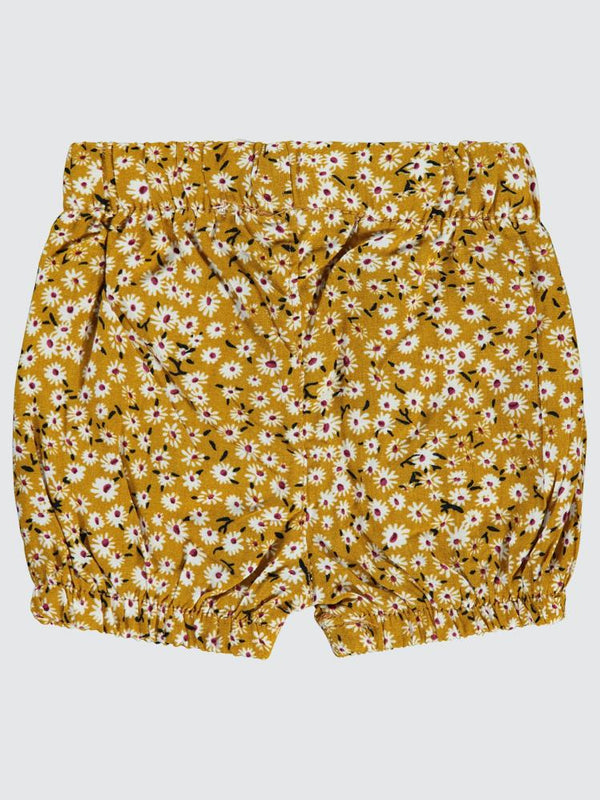 Civil Baby Çiçek Empirmeli 6-18 Ay Şort - Hardal