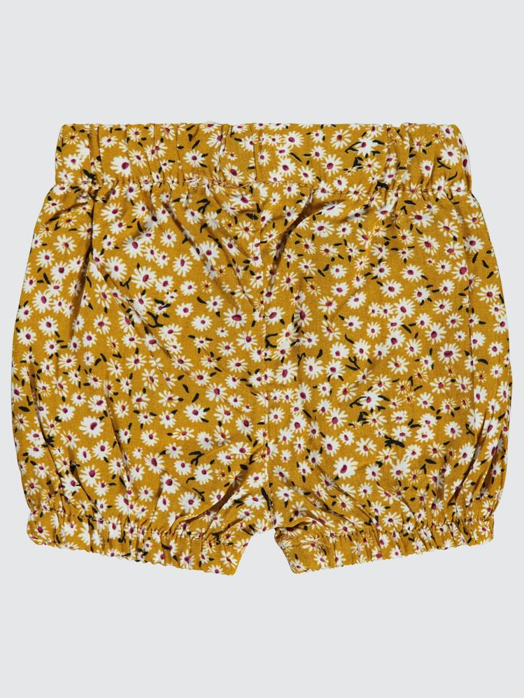 Civil Baby Çiçek Empirmeli 6-18 Ay Şort - Hardal