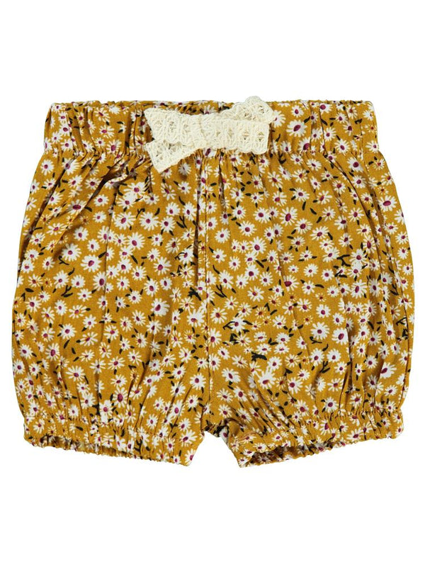 Civil Baby Çiçek Empirmeli 6-18 Ay Şort - Hardal