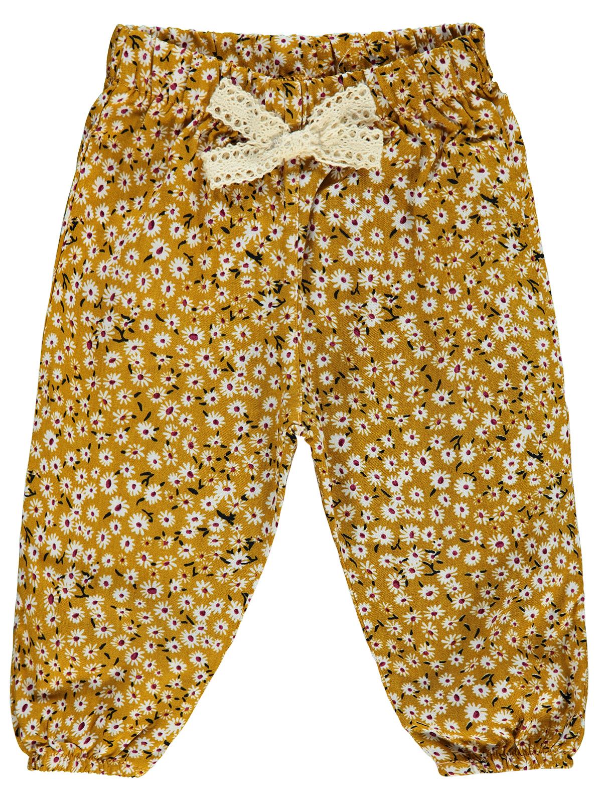 Civil Baby Çiçek Empirmeli 6-18 Ay Pantolon - Hardal