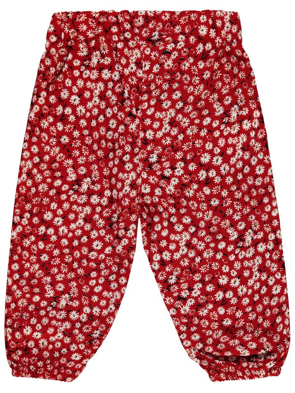 Civil Baby Çiçek Empirmeli 6-18 Ay Pantolon - Kırmızı