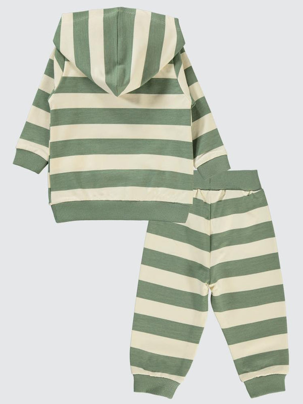 Civil Baby Çizgili 6-18 Ay Takım - Haki