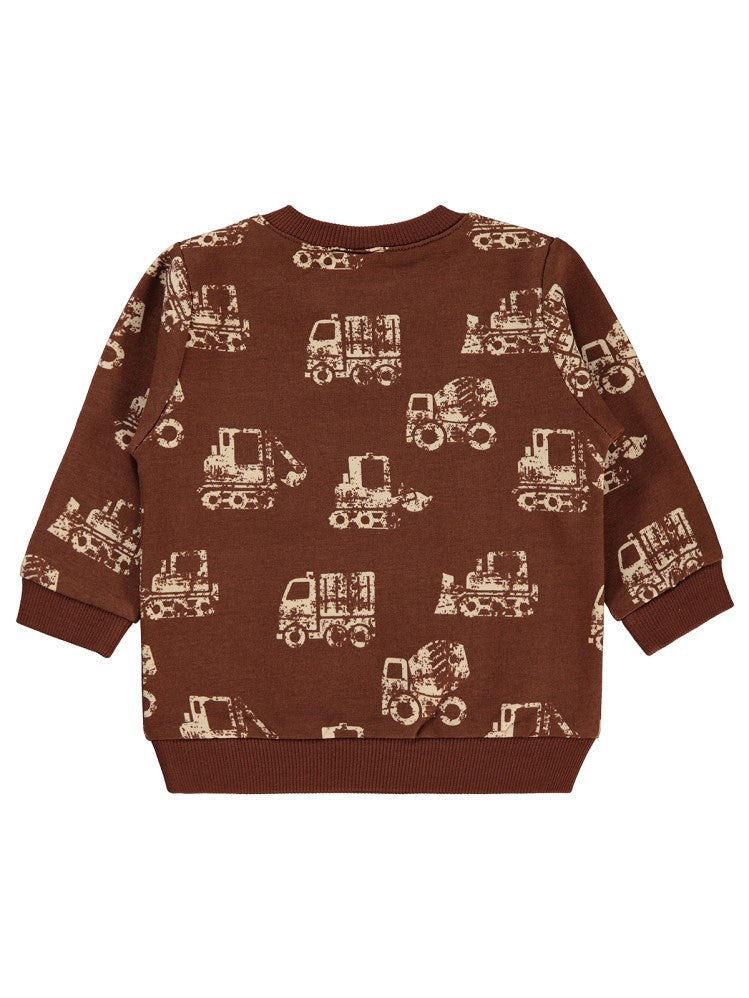 Civil Baby Taşıt Empirmeli 6-18 Ay Sweatshirt - Kahverengi