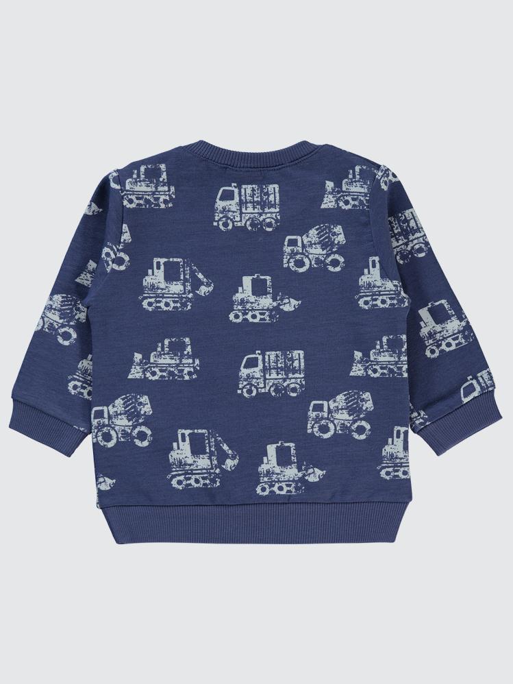 Civil Baby Taşıt Empirmeli 6-18 Ay Sweatshirt - Mavi