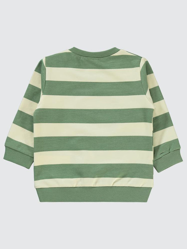 Civil Baby Çizgili 6-18 Ay Sweatshirt - Haki